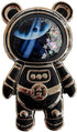 Black Cute Phone Stand Holder, Adjustable Tablet Phone Ring Stand, Astronaut Design with 3D Moving Star Sequins