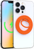 FELONY CASE 2.0- 17, 16, 15, 14, 13, 12, - Neon Orange Ring Grip and Stand - Version Improved Stronger Magnet, Magnetic