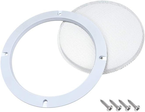 uxcell 2pcs 4" Speaker Grill Mesh Decorative Circle Woofer Guard Protector Cover Accessories, White