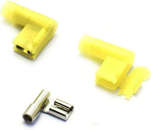 AKOAK 36 Pack 12-10 Gauge Yellow Fully Insulated Flag Wire Connectors for Electrical Wiring