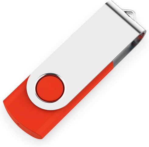 Aiibe 5 Pack 64GB USB Flash Drive, 64 GB Thumb Drive, Swivel USB Stick USB 2.0 Pen Drive in 5 Mixed Colors