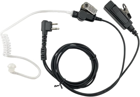 MaximalPower Headset Earpiece with Kevlar Reinforced Cable, 2-Pin for Motorola Two-Way Radios