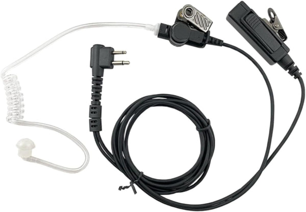 MaximalPower Headset Earpiece with Kevlar Reinforced Cable, 2-Pin for Motorola Two-Way Radios