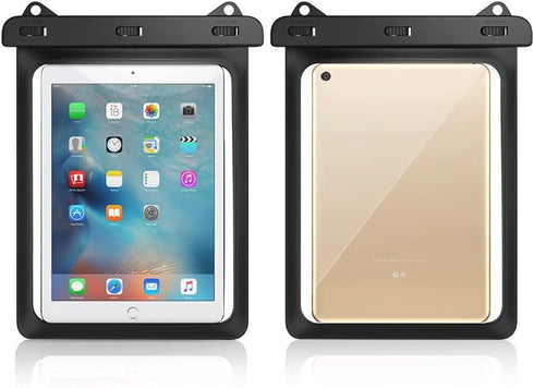10 in Black Tablet Waterproof Pouch Dry Bags Case for iPad (2021) 10.2, iPad Air 10.5, iPad Pro 11, Samsung Galaxy Tab