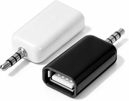 Jxiwfvl 2 PCS Aux to USB Adapter - USB Female to 3.5mm Jack
