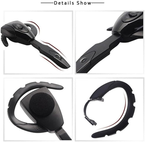 V5.0 Single Ear Bluetooth Headset with Noise Canceling Mic, Ultralight Rechargeable Cell Phone Earpiece for Business