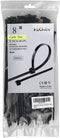 200 Pack Bulk KOOWIN Medium Nylon Plastic Cable Zip Ties, 8 inch Wire Wraps in Black