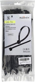 200 Pack Bulk KOOWIN Medium Nylon Plastic Cable Zip Ties, 8 inch Wire Wraps in Black