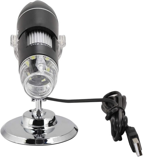 USB Microscope, 1600X Digital Electron Microscope USB Video Camera, 2MP with 8 LED, Macro Lens, High Speed DSP