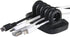 Desktop Cable Organizer, Weighted with 4 Reusable Cable Ties, No Bad Smell (Black)
