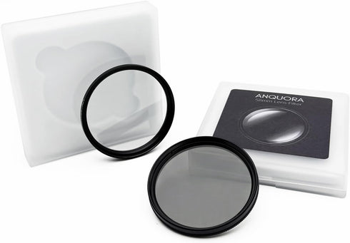ANQUORA 58mm Lens Filter CPL + UV Filter Kit (2 Pieces), Compatible with