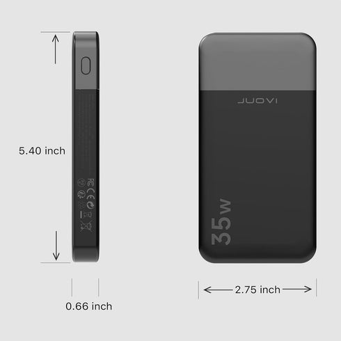 J2601 Portable Power Bank - 35W Fast Charging with PD 3.0 + QC 3.0 Technology, 10000mAh Battery Pack