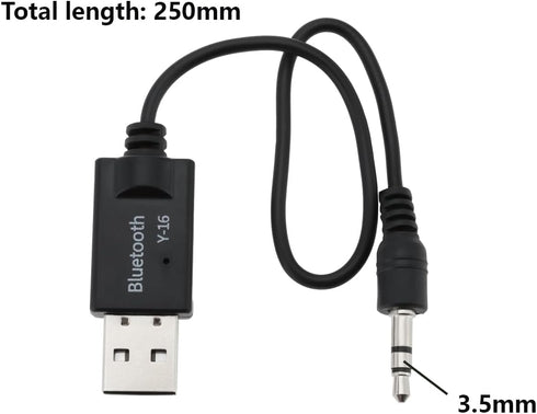 Create idea 2Pcs USB Bluetooth to AUX Cable Receiver 3.5mm Adapter Compatible with Mini Cooper Gen 2 3 R56 R55 F56 F55