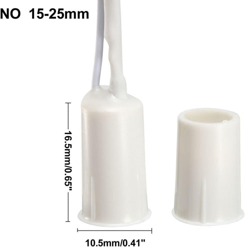 uxcell N.O. Recessed Wired Security Window Door Contact Sensor Alarm Magnetic Reed Switch White RC-33