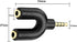Headphone mic Splitter Mini U Shape Stereo trrs Splitter Microphone 1 Male to 2 Female AUX Audio Converter-2 Pack
