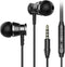 Noise Isolating Wired Earbuds with Microphone, Compatible with Samsung Galaxy S10 S9 Plus A10e A15 A14 A12 A13 - Black