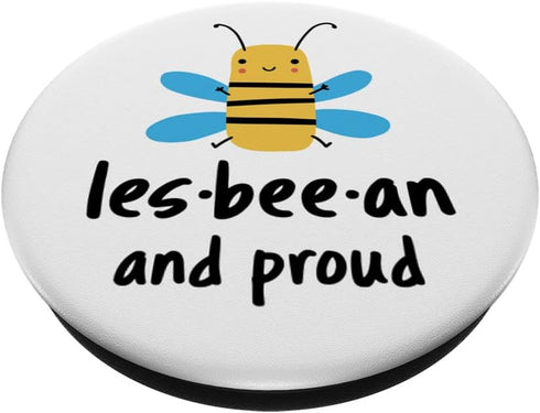 Lesbeean and Proud Bee Lesbian Pop Socket Gay Pride LGBT PopSockets Standard PopGrip