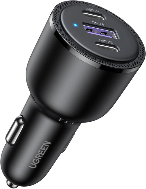 UGREEN 69W USB C Car Charger, PD 65W Type C Fast Charging Adapter for iPhone 15/15 Plus/15 Pro/15 Pro Max/iPad/MacBook,
