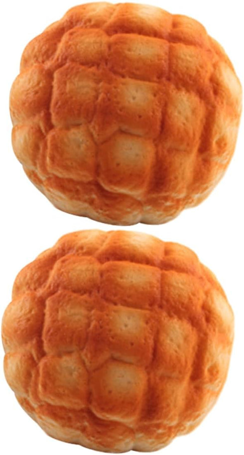 10pcs Yardwe Lifelike Pu Pineapple Bread for Bakery Display Kitchen Decor Photography Props Soft and Safe Artificial