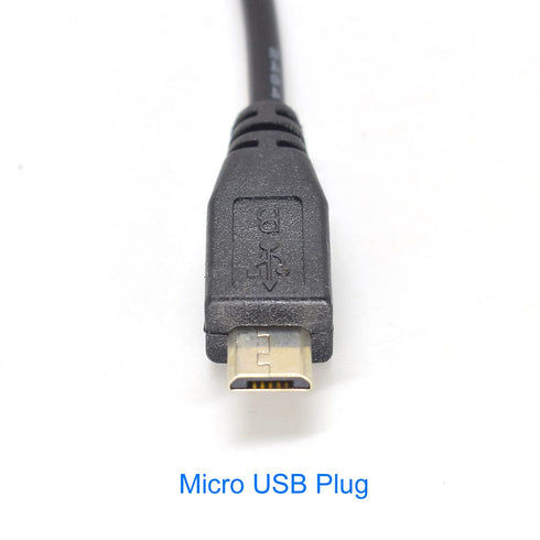 5PCS Micro USB Cable 2 Wire Pigtail Cable, Micro USB Male to Open-end, 30cm 12inch 22AWG 5V 3A DIY Power Charge Cable