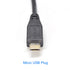 5PCS Micro USB Cable 2 Wire Pigtail Cable, Micro USB Male to Open-end, 30cm 12inch 22AWG 5V 3A DIY Power Charge Cable