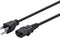 Monoprice 3ft Power Cord Cable, 16AWG, Black, 3 Conductor PC Power Connector Socket (C13/5-15P)