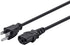 Monoprice 3ft Power Cord Cable, 16AWG, Black, 3 Conductor PC Power Connector Socket (C13/5-15P)