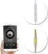 Yoidesu Universal 3.5mm Jack Acoustic Hollow Air Tube Earbuds with Microphone, Anti-Radiation Wired Earpiece (Clear)