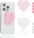 Nogeqi 2PCS Heart Suction Phone Grip Silicone Suction Phone Case Heart Suction Cup