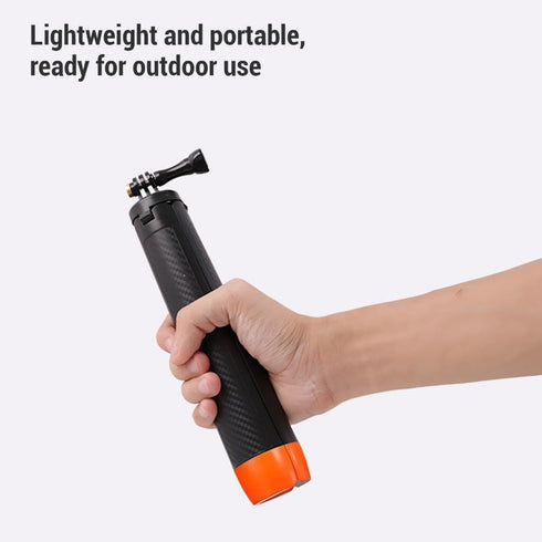 MOPFOL 4 1 9.25-22.44in 1/4" in Waterproof Selfie Stick Tripod Extendable for Action Cameras, Floating Grip with Screw