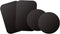 WixGear Mount Metal Plate with Adhesive for Magnetic Cradle-Less Mount - 4 Pack (2 Rectangle, 2 Round) Black