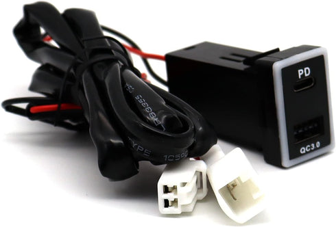 MOTONG for Toyota PD Type C USB Power Socket, Quick Charge 3.0 Car Charger USB Adapter for Smartphone and Tablet