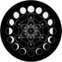 Occult Mystical Metatrons Moon Phases Sacred Geometry Wicca - PopSockets Standard PopGrip