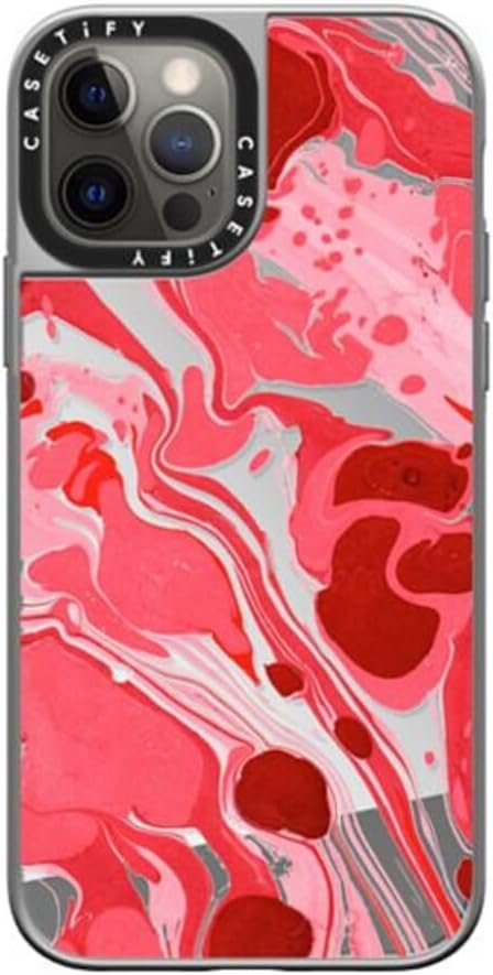 CASETiFY Mirror Case for iPhone 12 & 12 Pro - Raspberry Beret, Reflective, Drop Proof, Compatible with MagSafe