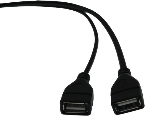 YTgilo 2PCS 30CM USB One to Two Car Splitter Female Adapter Cable Charging Data Extension Cable Y Splitter Hub Power