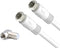 RG6 Coax Cable 15 feet, White 75 Ohm Quad Shield Digital Cord with F-Male Connectors