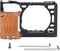 NICRYRIG Cage Kit for Sony A6400 A6500 Mirrorless Camera with Wooden Handle Grip