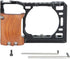 NICRYRIG Cage Kit for Sony A6400 A6500 Mirrorless Camera with Wooden Handle Grip