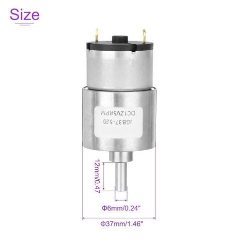 12V 5RPM 37mm DMiotech Micro DC Geared Motor with Bracket Gear Reduction Motors Diameter Gearbox Micro Speed Reduction