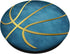 Golden Basketball on Vintage Blue PopSockets Swappable PopGrip