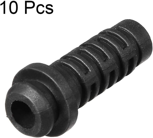 uxcell 10pcs 5mm Inner Dia PVC Strain Relief Cord Boot Protector Power Tool Hose Black