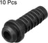 uxcell 10pcs 5mm Inner Dia PVC Strain Relief Cord Boot Protector Power Tool Hose Black