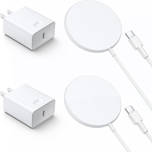 Magnetic Wireless Charger for iPhone 15/14, 20W PD USB C Charger, 2 Pack SMOONFACE Compatible with Magsafe for iPhone