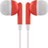Maeline Bulk Earbuds with 3.5 mm Headphone Plug - 10 Pack - Red