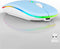 Wireless Bluetooth Mouse, LED Dual Mode Rechargeable Slim Laptop Mouse (BT5.2+USB Receiver), Portable for Laptop,