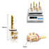 Viborg Audiocrast 4X HiFi Speaker Banana Plug Connectors 4MM BFA Type with Heat Shrink Tubing - Gold