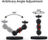 SUREWO Magnetic Camera Mount with Mini Universal Head, Magnetic Base Stand with 1/4"-20 Thread for GoPro Hero 12 11 10