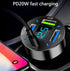 RDRKR 66W USB C Car Charger, 4-Port Cigarette Lighter Adapter, QC 3.0, PD, 2.4 A for Android/iPhone/Tablets