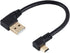 (6Inch, 3-Pack) Herfair Dash Cam Cable Right Angle USB to Mini USB Cable Power Charger Cord for Dashcam, Dashboard