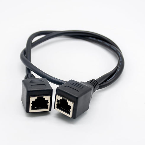 RJ45 60CM Elecbee Ethernet LAN Cable Female to Female Network Extension Cord Double Connector, Compatible